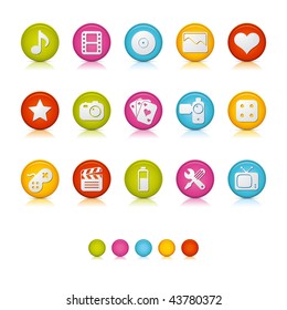 Matte Circle Icons - Multimedia. Adobe Illustrator Vector File EPS 8 for multiple applications. See more...