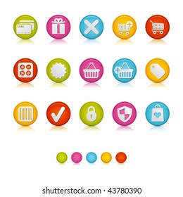 Matte Circle Icons - Shopping. Adobe Illustrator Vector File EPS 8 for multiple applications. See more...