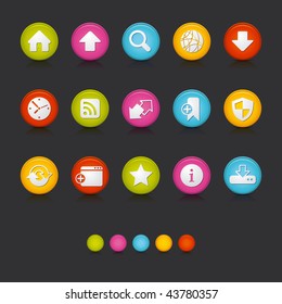 Matte Circle Icons - Web and Internet in Black. Adobe Illustrator Vector File EPS 8 for multiple applications. See more...