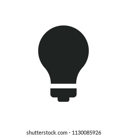 matte light bulb vector icon