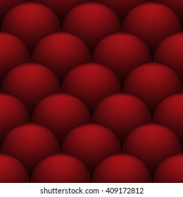 Matte red ball on red background, vector illustration