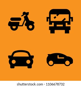 matte, shiny, sedan and old icons set. Vector illustration for web and design