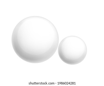 Matte white sphere geometry figure for teaching in school vector illustration on white background