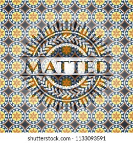 Matted arabesque emblem background. arabic decoration.