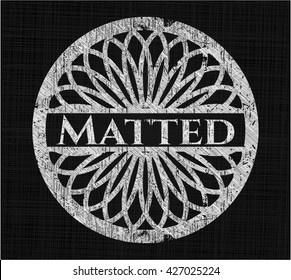 Matted chalk emblem