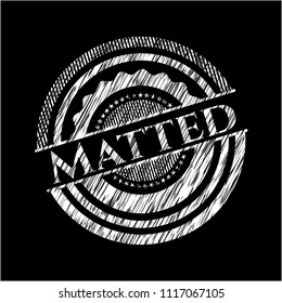 Matted chalkboard emblem