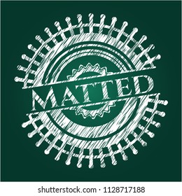 Matted chalkboard emblem