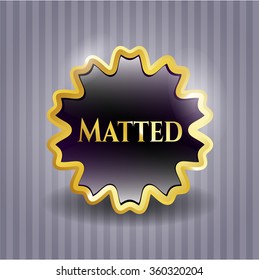 Mattgold-Badge