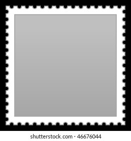 Matted Grey Blank Postage Stamp On Stock Vector (Royalty Free) 46676044 ...