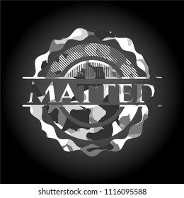 Matted on grey camo pattern
