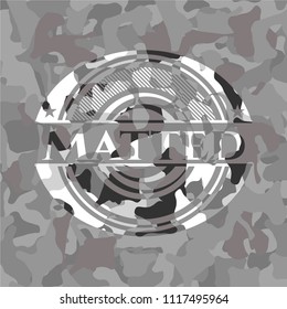 Matted on grey camo texture