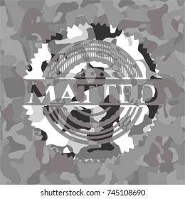 Matted on grey camouflage pattern