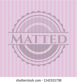 Matted realistic pink emblem