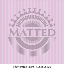 Matted retro pink emblem