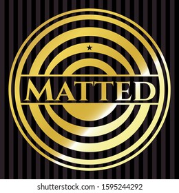 Matted shiny emblem. Vector Illustration. Detailed.
