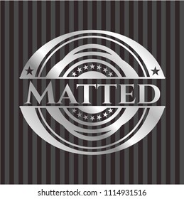 Matted silver emMatted silver shiny emblemblem