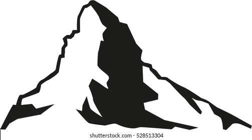 Matterhorn mountain silhouette