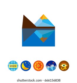 Matterhorn peak vector icon