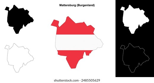 Conjunto de mapas esquemáticos en blanco de Mattersburg