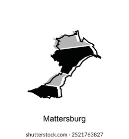 Mattersburg vector Map City - map of Austria Country illustration vector Design Template, suitable for your company, geometric logo design element