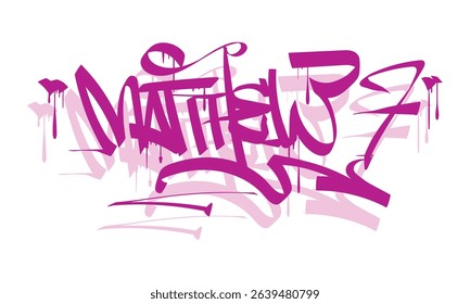 MATTHEW 7 graffiti tag style design