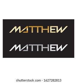 matthew logo type modern design
