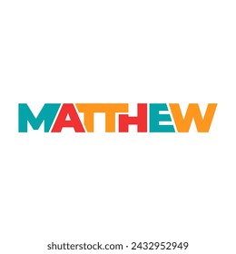 MATTHEW name lettering typhography text illustration vector