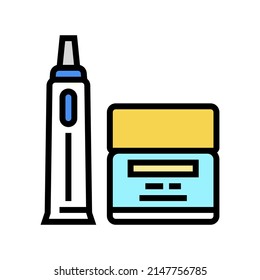 mattifying cream color icon vector. mattifying cream sign. isolated symbol illustration