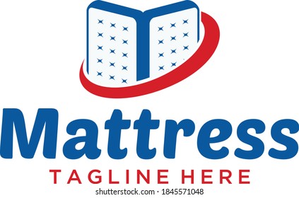 logotipo de cama mate, cama abstracta, cama de negocios