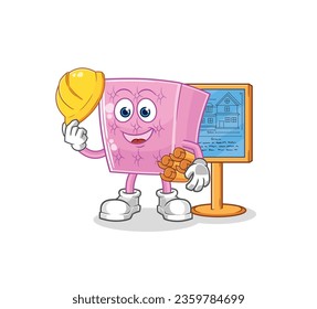 la ilustración de colchón Architect. vector de caracteres