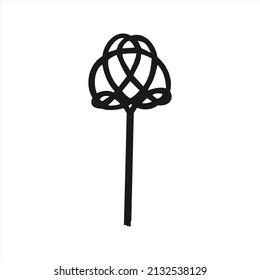 Mattress bat icon vector. Javanese rattan thumper. A typical Indonesian household tool used to hit the bed when it is dried in the sun. Suitable for various purposes.