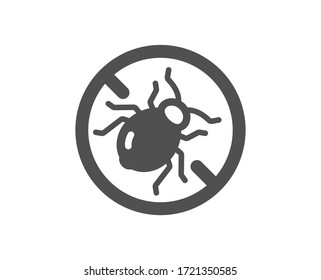 Mattress bed bugs icon. Hypoallergenic sign. Anti-allergic symbol. Classic flat style. Quality design element. Simple bed bugs icon. Vector