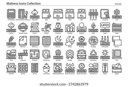 Mattress and Bedding Comfort Icons