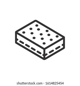 mattress comfortable soft textile vector illustration linear design