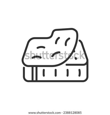Mattress cover, linear icon. Line with editable stroke