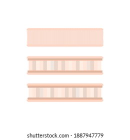 mattress cuts in warm colors. flat vector