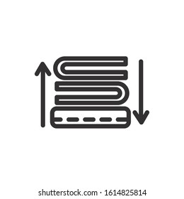 mattress dual sided comfortable soft textile vector illustration linear design
