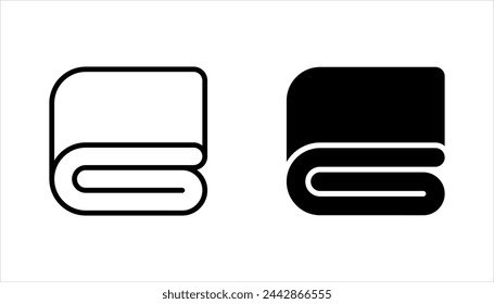 Mattress flat line icon set. Bedding sign. vector illustration on white background