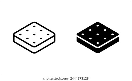 Mattress flat line icon set. Bedding sign. vector illustration on white background