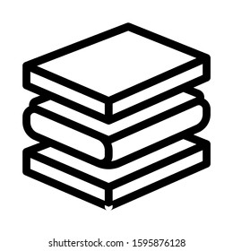 Mattress Foam Layers Icon Vector. Outline Mattress Foam Layers Sign. Isolated Contour Symbol Illustration