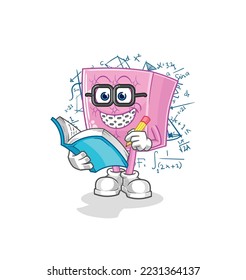the mattress geek cartoon. cartoon mascot vector