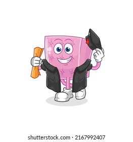 the mattress graduation vector. cartoon character