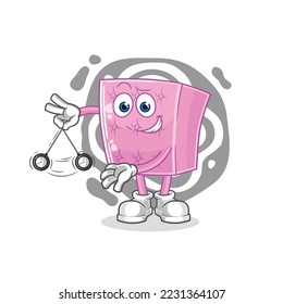 the mattress hypnotizing cartoon. cartoon mascot vector
