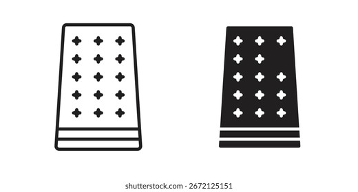 Icono de colchón Gráfico de Vector en blanco y negro