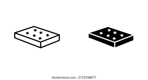 Colección de diseño de icono de colchón. Signo y Vector para diseños de interfaz de usuario