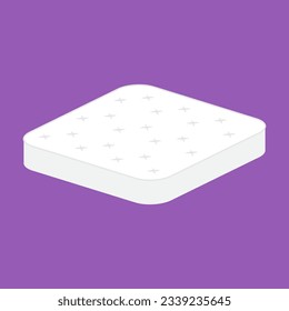 Icono de la cámara. Isométrico del icono del vector del colchón para el diseño web aislado en el fondo púrpura