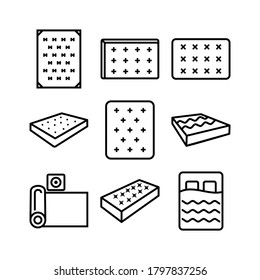 mattress icon or logo isolated sign symbol vector illustration - Collection of high quality black style vector icons
