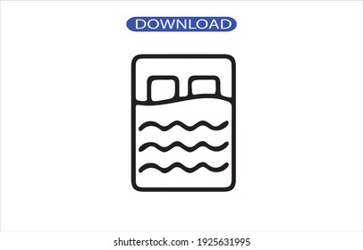 mattress icon or logo isolated sign symbol vector illustration - high quality black style vector icons.