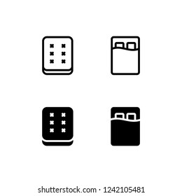 Mattress Icon Logo Vector Symbol. Bed Icon