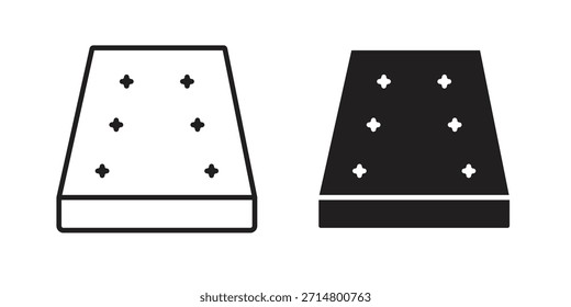 Paquete de iconos de colchón. Elemento de diseño de icono de Vector plano.